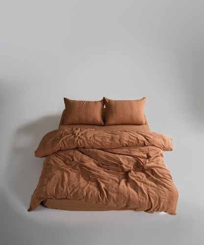 Stonewash 100% Soft Cotton Duvet Cover Set Cassandra - Commencer
