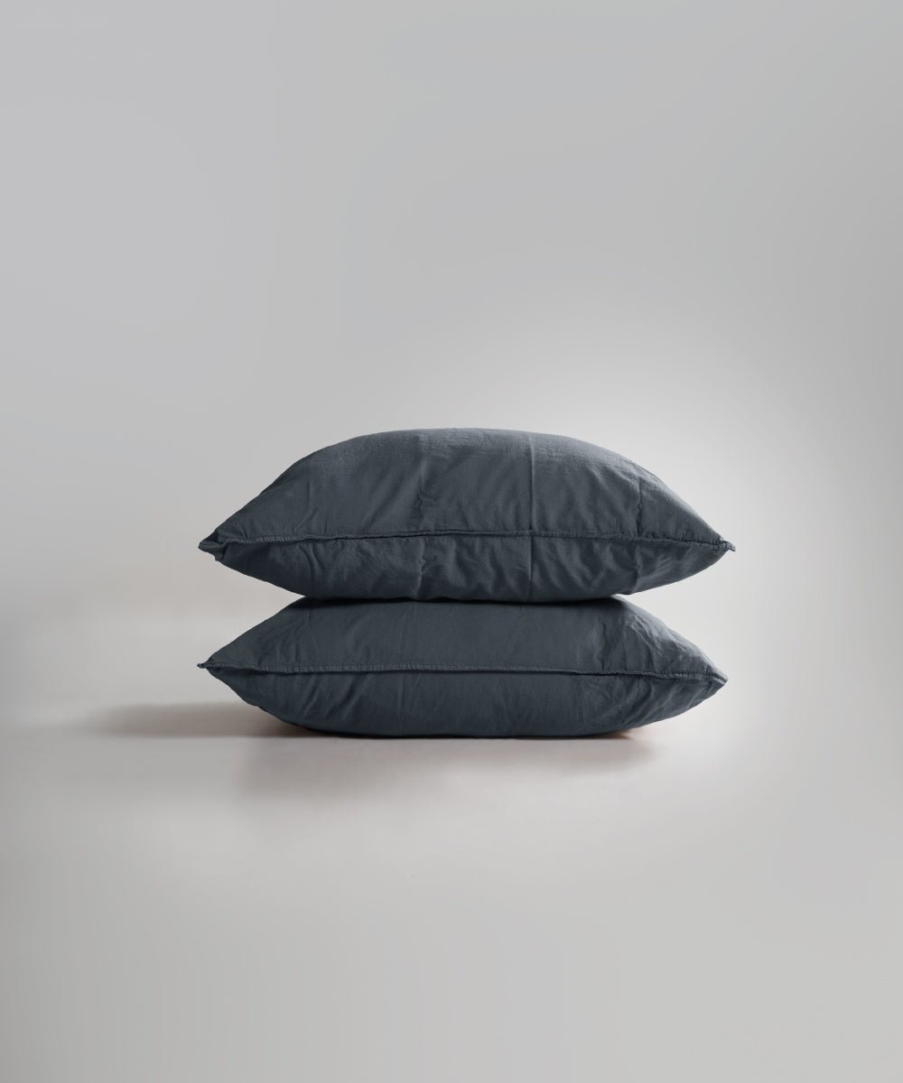 Stonewash 100% Soft Cotton Pillowcase Natural Grey