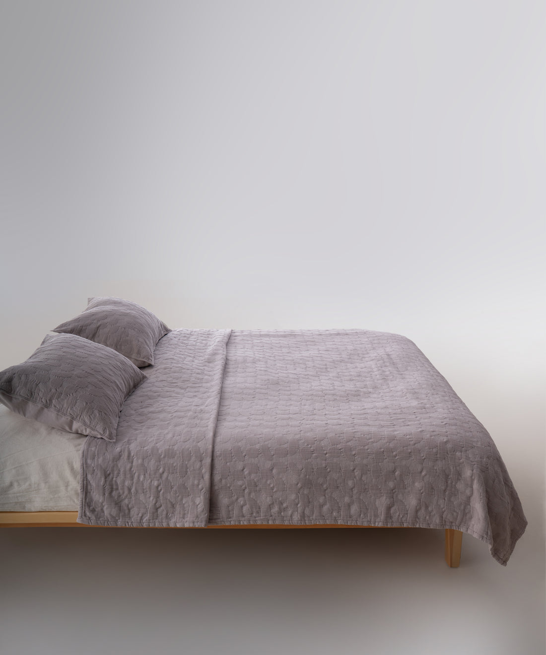 Alphecca 100% Cotton Stonewashed Bedspread Set - Opal Grey