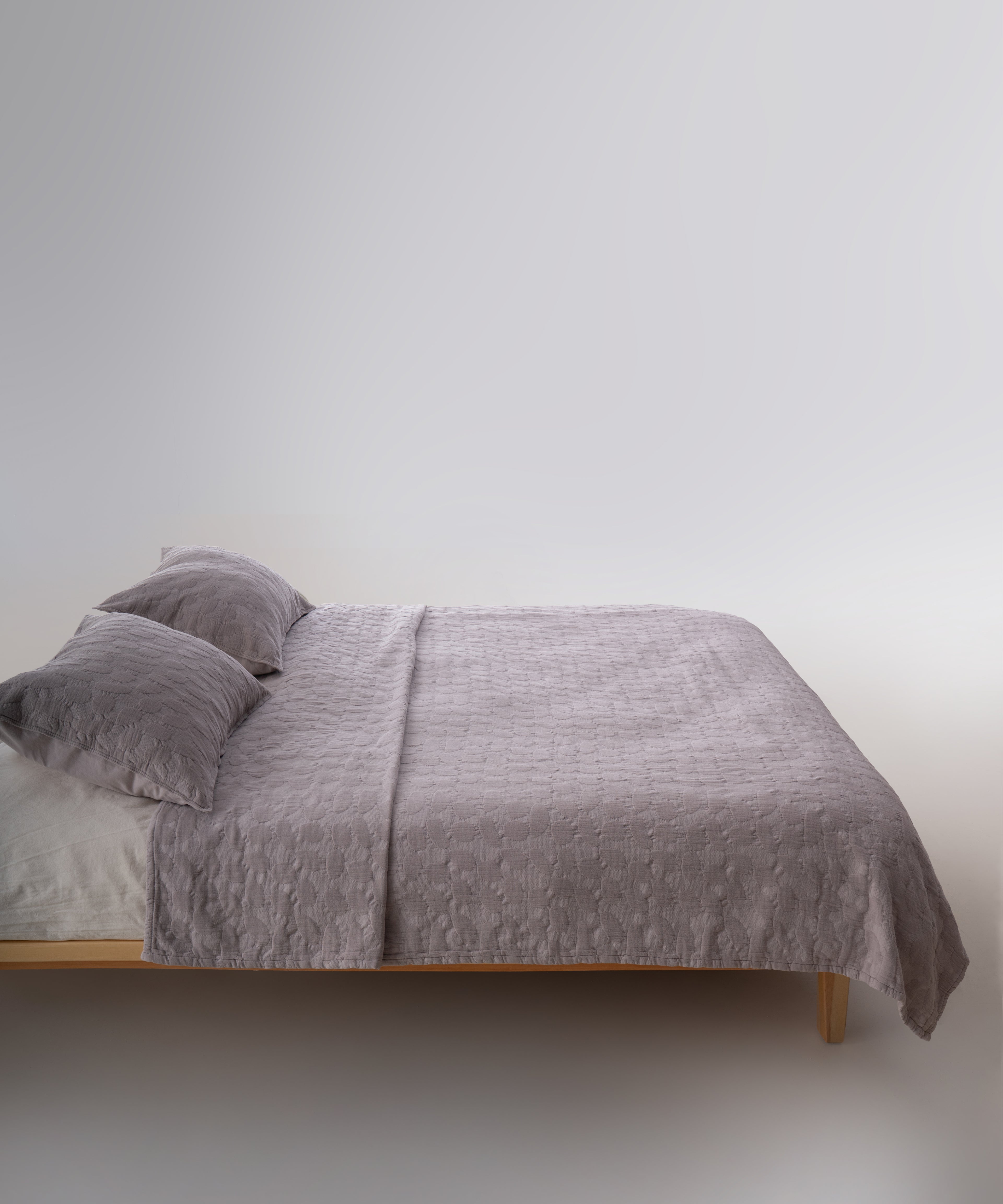 Alphecca 100% Cotton Stonewashed Bedspread Set - Opal Grey