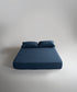 Stonewash 100% Soft Cotton Fitted Sheet Set Dress Blue