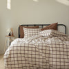 Rustic Striped&Ruffled 100% Soft Cotton Duvet Cover Set - Garmentwashed | Limasso