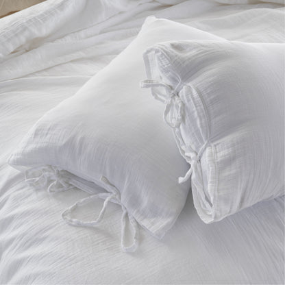 Esse 100% Natural Cotton Gauze-Muslin Duvet Cover Set Snow White