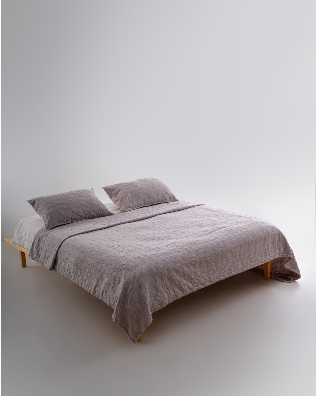 Alphecca 100% Cotton Stonewashed Bedspread Set - Opal Grey