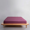 Stonewash 100% Soft Cotton Fitted Sheet Raspberry