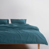 Stonewash 100% Soft Cotton Duvet Cover Set Dark Green