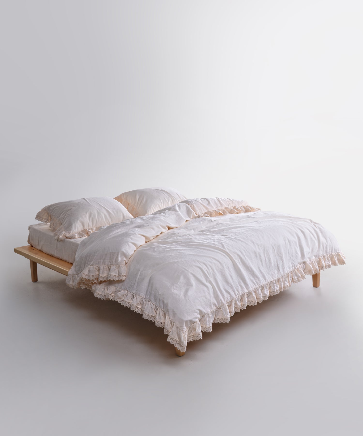 Romantic Ruffle Detail with Delicate Lace Finish