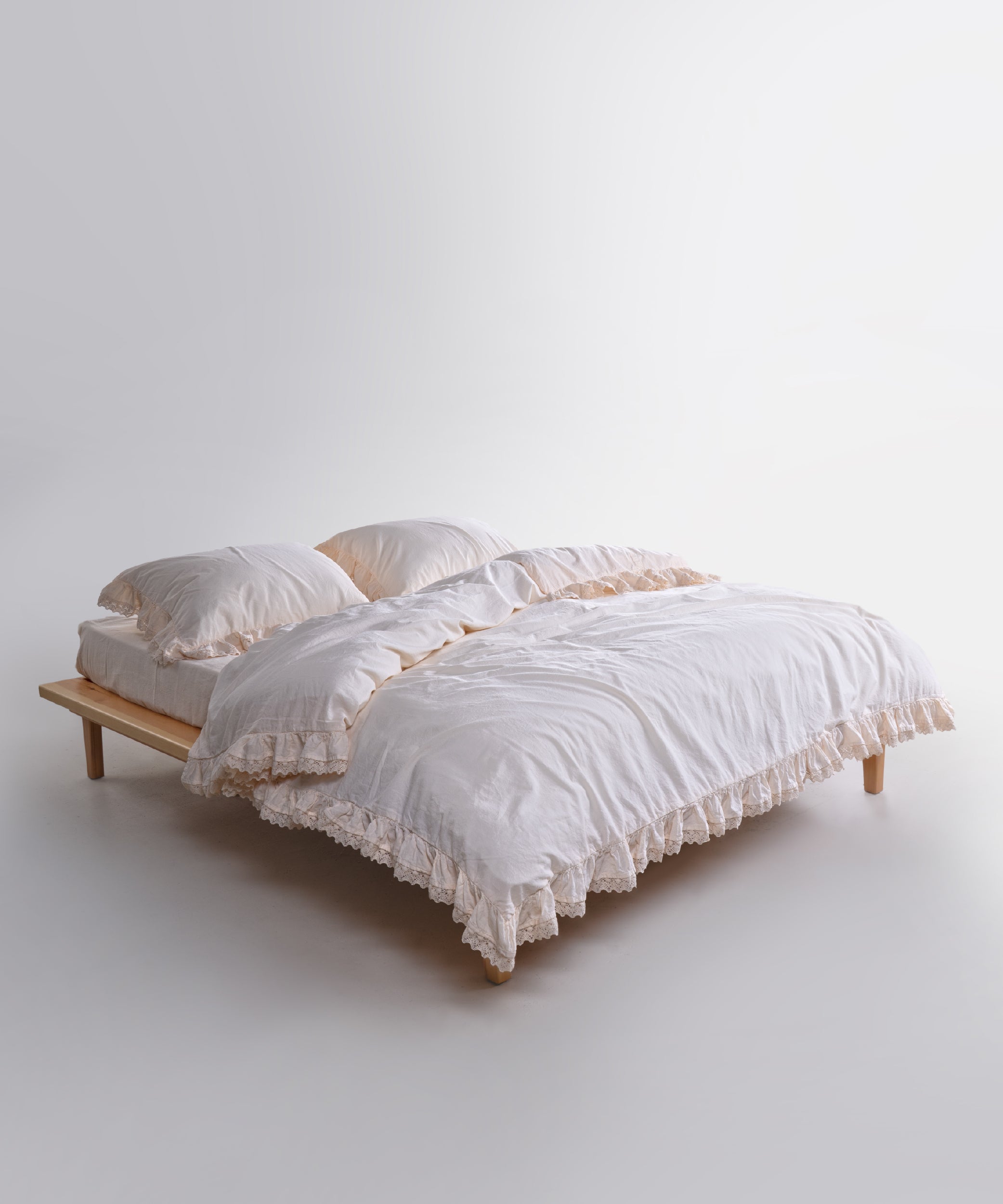 Romantic Ruffle Detail with Delicate Lace Finish