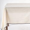 Essualte Stonewashed 100% Cotton Tablecloth - Cream
