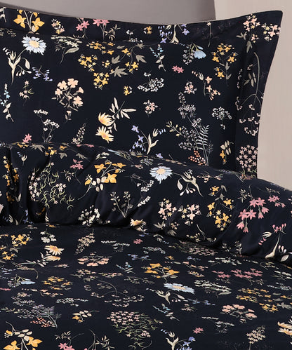 Midnight 100% Cotton Sateen Duvet Cover Set - Dress Blue Pillowcase