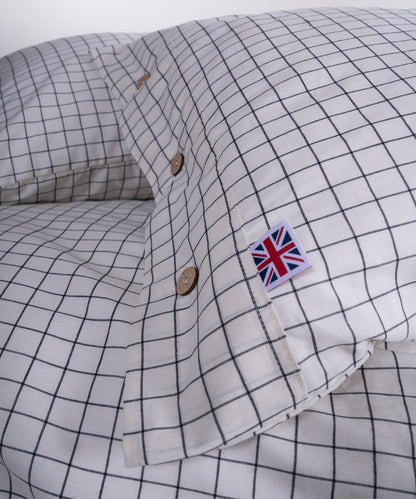 Minimalist Grid Duvet Cover Set – Classic &amp; Versatile Style