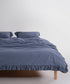 Stonewash exclusive 100% soft cotton duvet cover set in natural grey, styled on a UK bed with a relaxed stonewashed finish