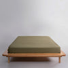 Stonewash 100% Soft Cotton Fitted Sheet Olive Green