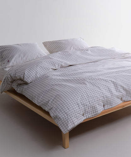 Durable 100% Cotton Grid Weave with Long-Lasting Colour