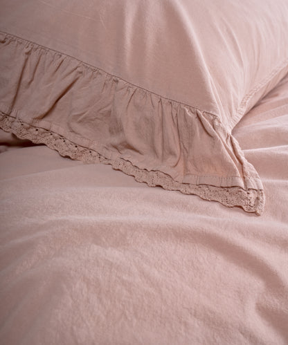 Sicilia Mediterranean Beige 100 percent cotton duvet cover set breathable soft neutral luxury bedding for UK homes