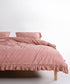 Sicilia New Rose ruffle lace 100% cotton duvet cover set stonewashed soft luxury bedding UK sizes