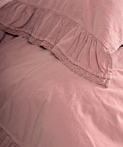 Sicilia New Rose breathable 100% cotton duvet cover set soft pink luxury bedroom decor UK