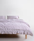 Sicilia Opal Grey ruffle lace 100% cotton duvet cover set stonewashed soft luxury bedding UK sizes