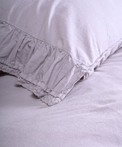 Sicilia Opal Grey breathable 100% cotton duvet cover set modern grey luxury bedroom decor UK