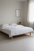Cloud 100% Cotton Gauze-Muslin Duvet Cover Set Snow White in a sunlit minimalist bedroom – Limasso London