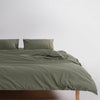 Stonewash 100% Soft Cotton Duvet Cover Set Capulete Olive