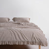 Stonewash 100% Soft Cotton Duvet Cover Set Exclusive Oxfordtan - Beige