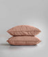 Two-piece stonewashed 100% cotton pillowcase set in Cameo Brown. Soft, breathable and durable with a relaxed finish. Size: 50x75 cm (2 pack).