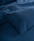 Stonewashed 100% cotton pillowcase set in dress blue, 50x75cm, made from soft breathable cotton with envelope closure and durable double-stitched edges