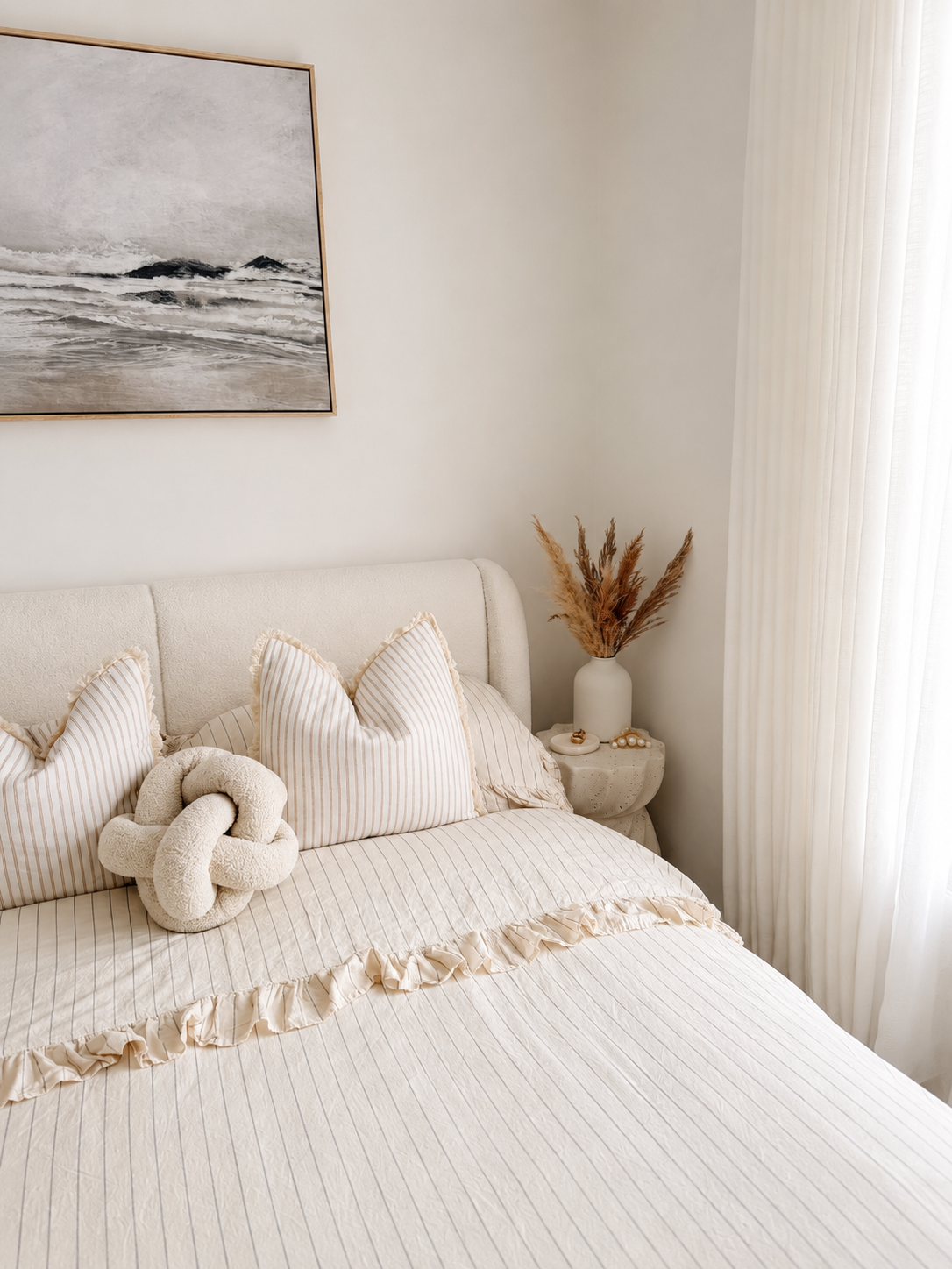 User-generated photo showing the Leila Cotton Duvet Cover Set in a real home - Limasso London