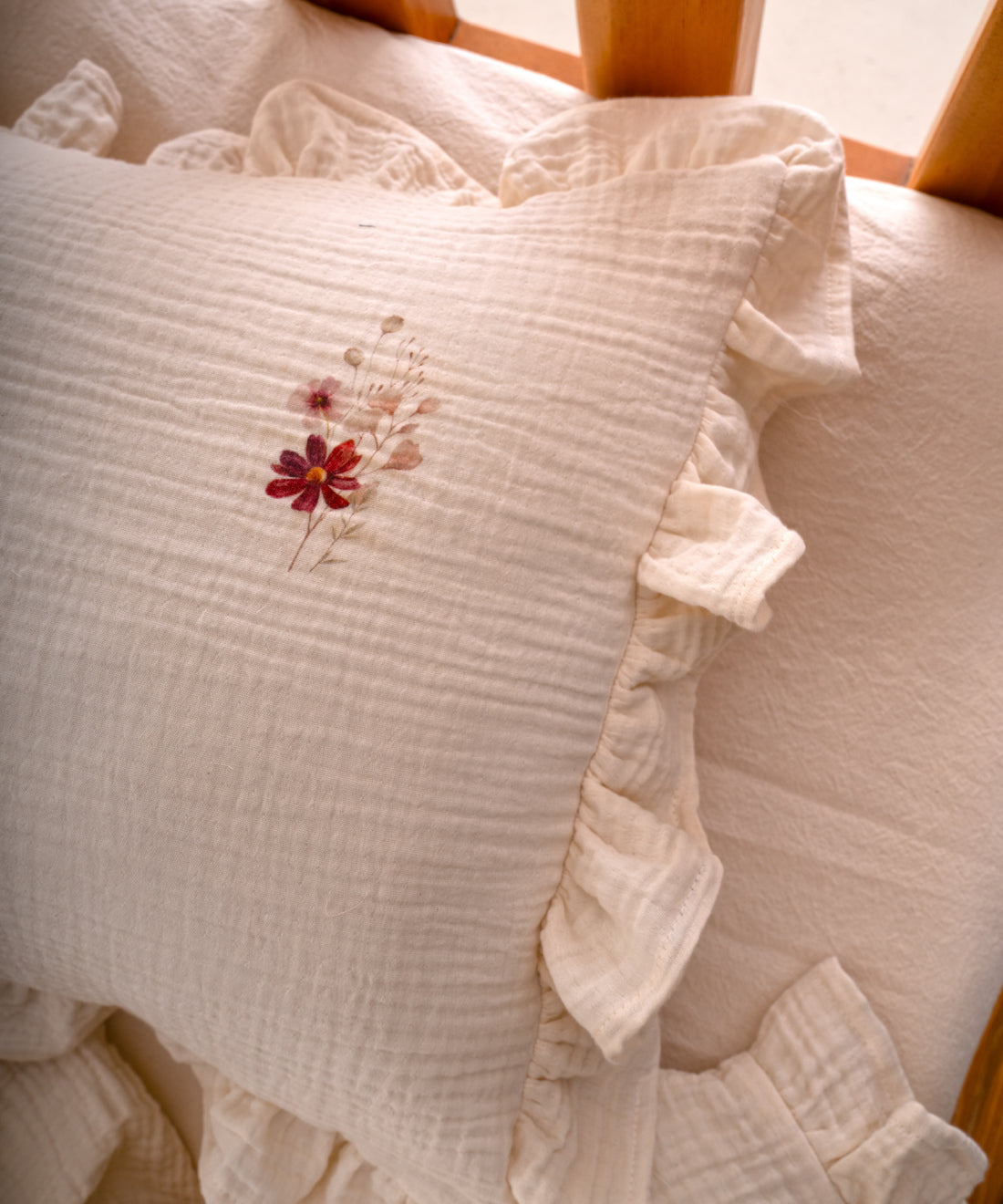 Brise Printanière 100% Cotton Muslin Garment-Washed Baby Bedding Set