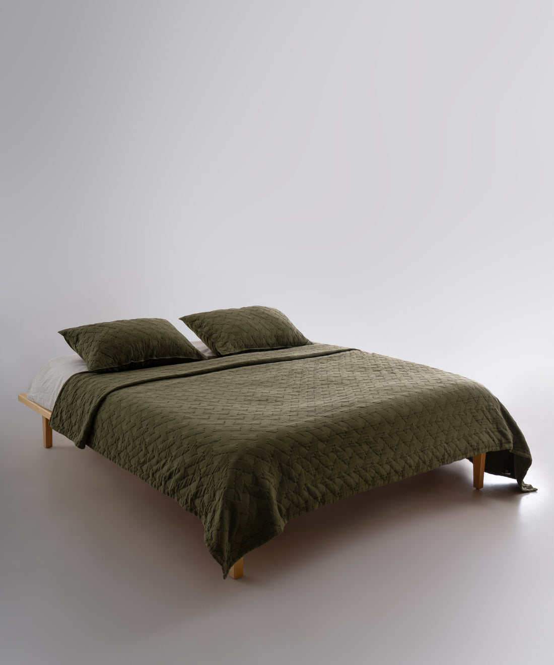 Brianna 100% Cotton Stonewashed Bedspread Set - Capulet Olive