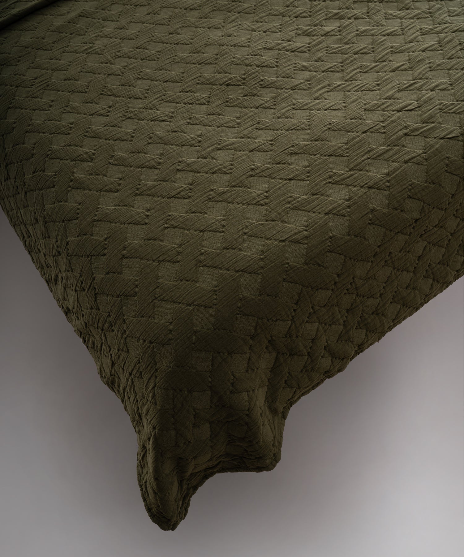 Brianna 100% Cotton Stonewashed Bedspread Set - Capulet Olive