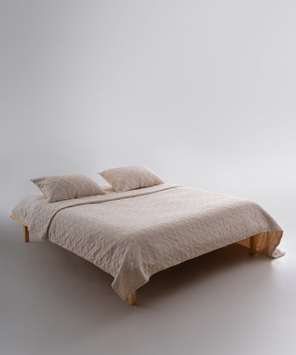 Brianna 100% Cotton Stonewashed Bedspread Set - Cream