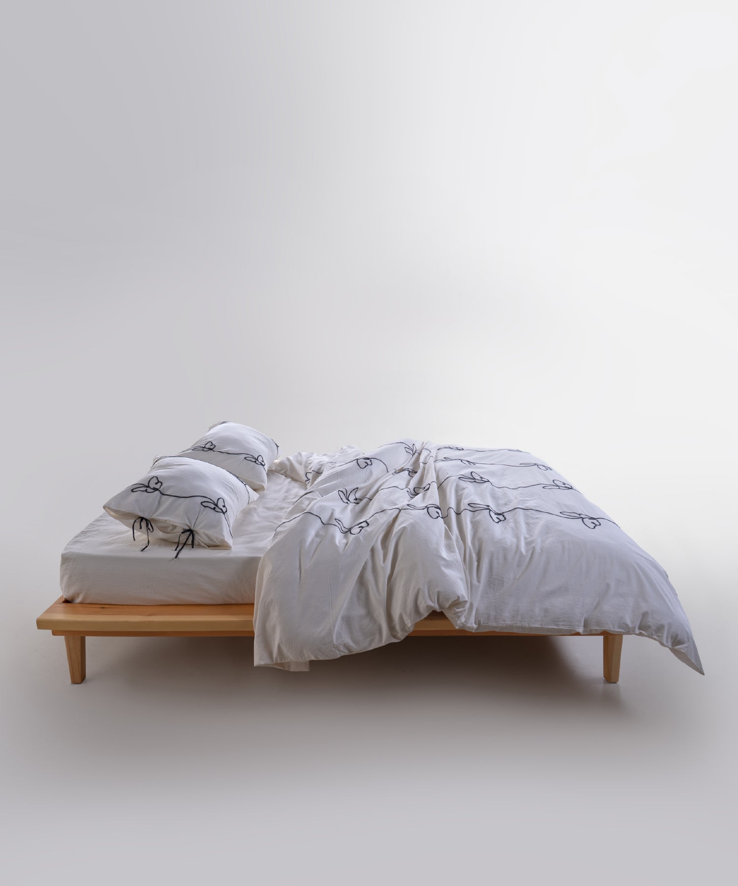 Stonewashed 100% Soft Cotton Duvet Cover Set Butterfly