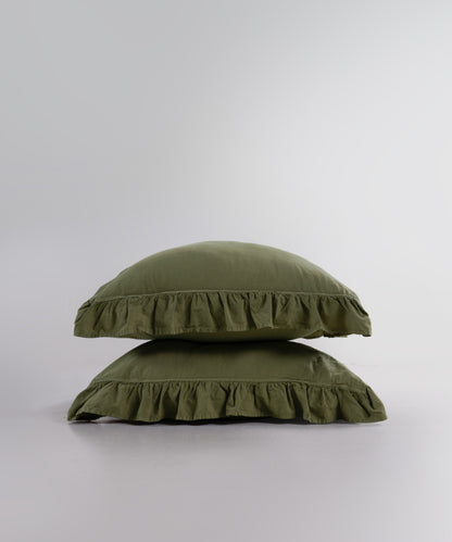 Stonewash Exclusive 100% Soft Cotton Pillowcase Capulet Olive