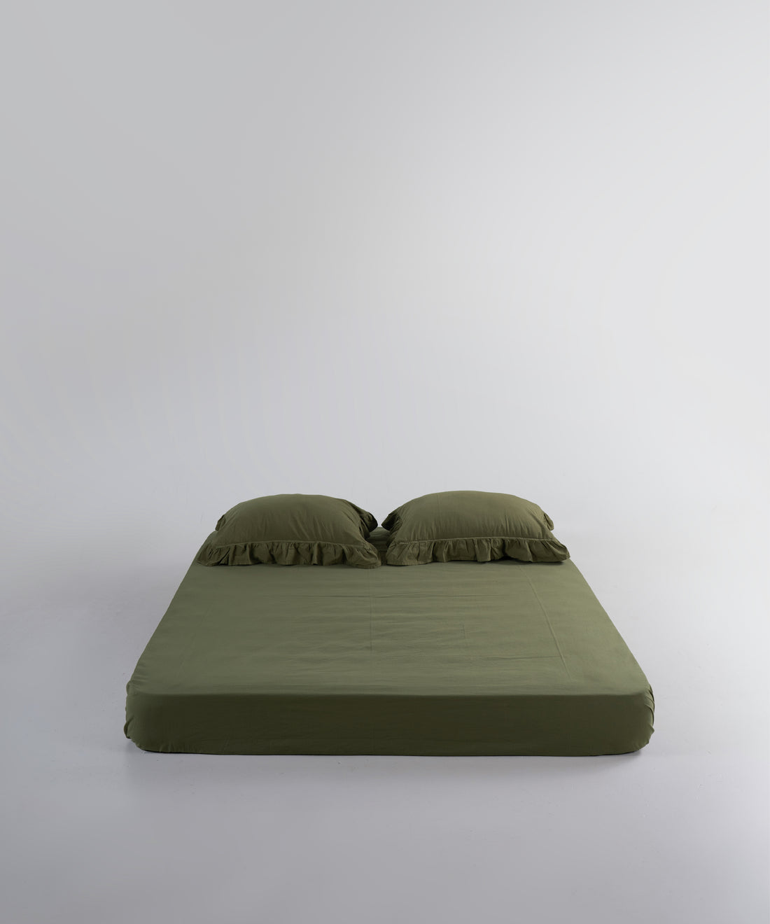 Stonewash 100% Soft Cotton Exclusive Fitted Sheet Set Capulet Olive