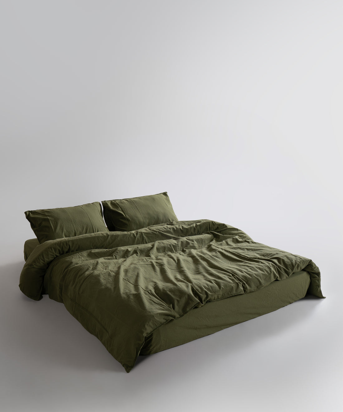 Stonewash 100% Soft Cotton Fitted Sheet Capulet Olive