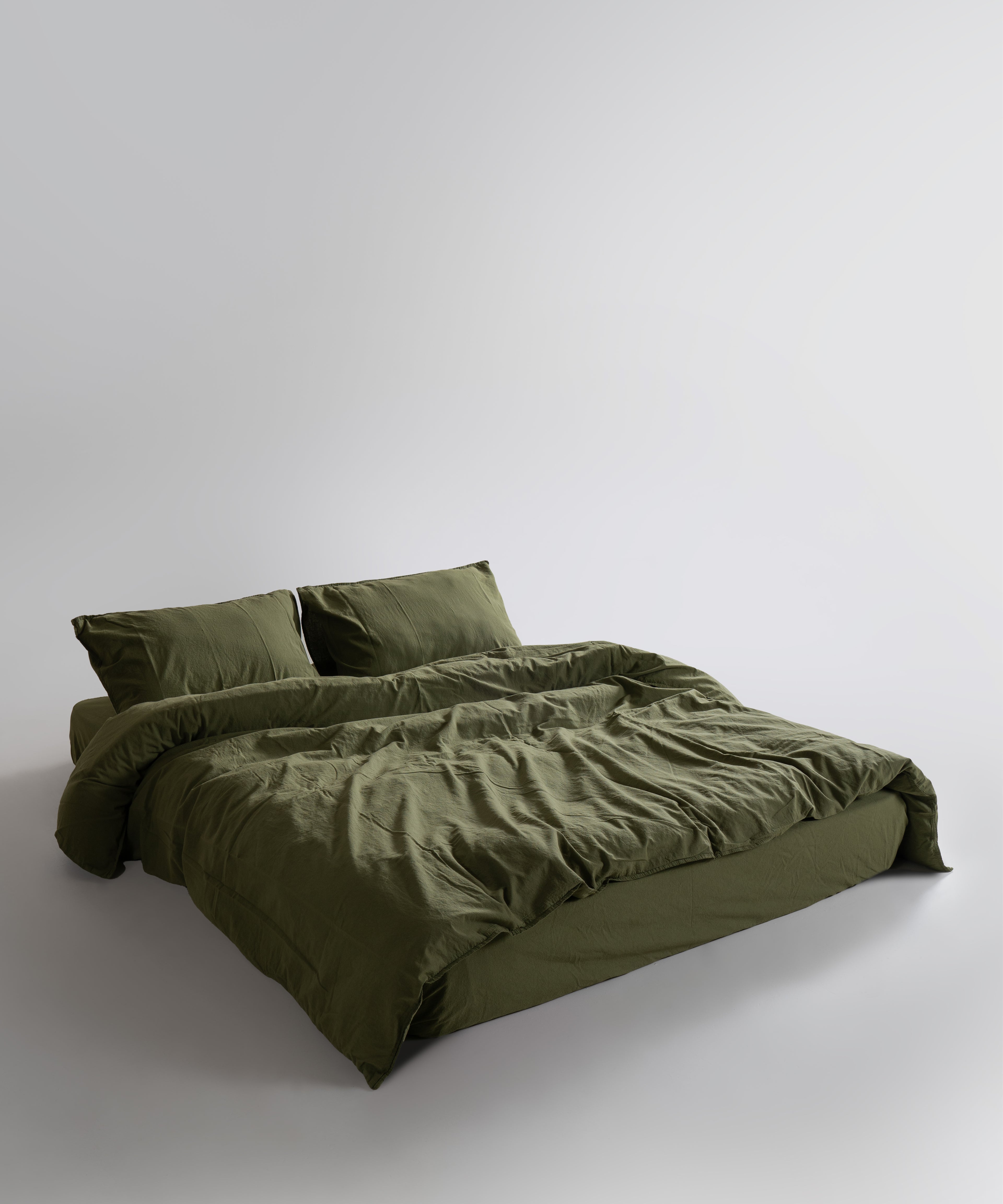 Stonewash 100% Soft Cotton Fitted Sheet Capulet Olive