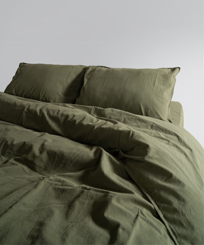Stonewash 100% Soft Cotton Fitted Sheet Capulet Olive