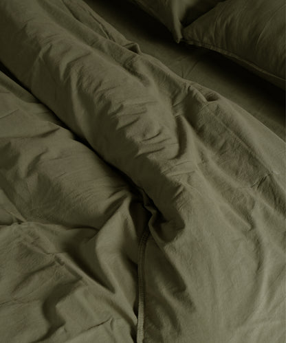 Stonewash 100% Soft Cotton Fitted Sheet Capulet Olive