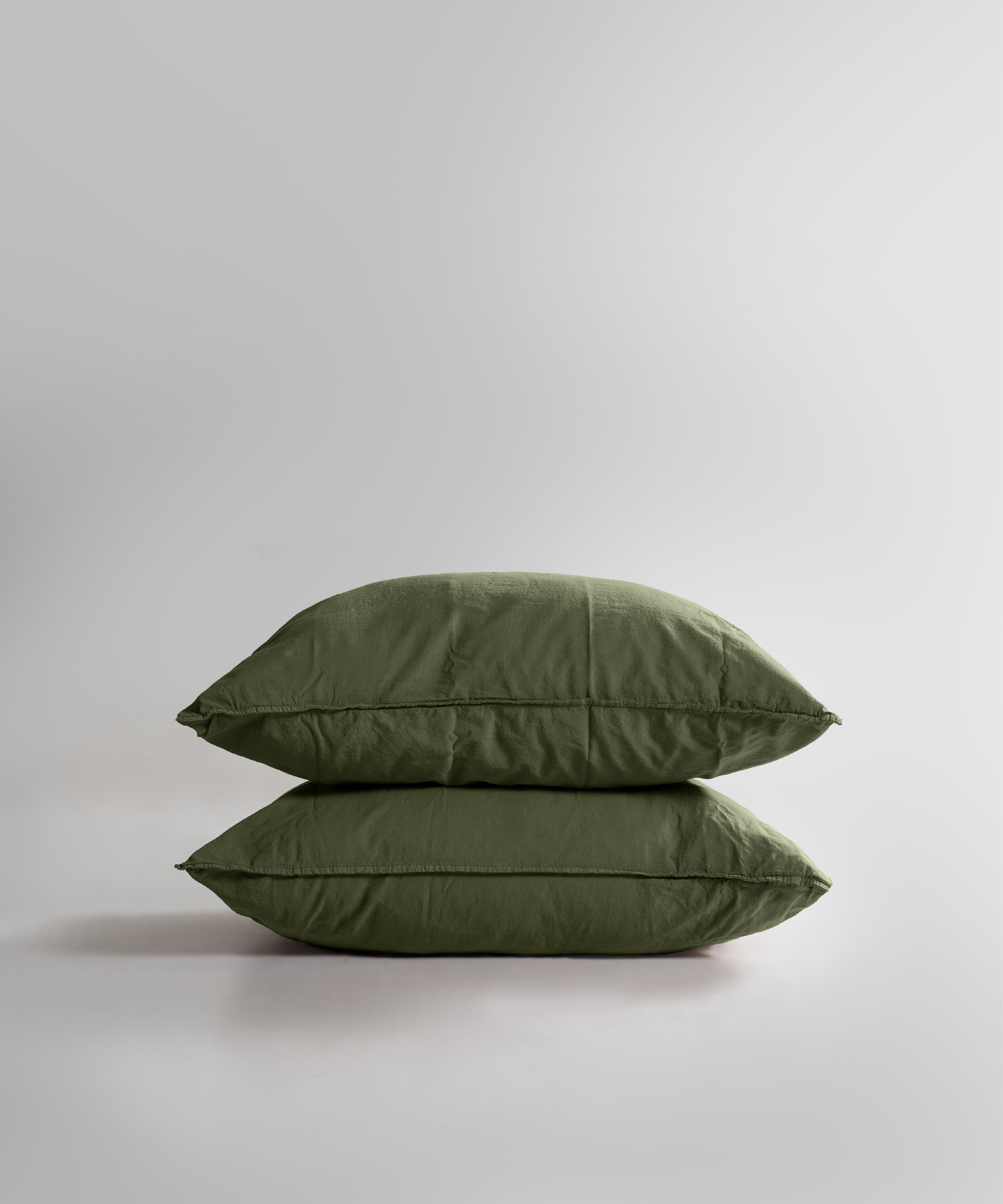 Stonewash Standart 100% Soft Cotton Pillowcase Capulet Olive