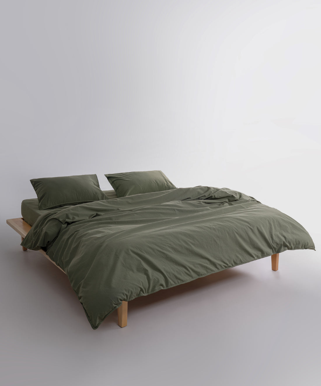 Stonewashed Ephesus 100% Soft Cotton Duvet Cover Capulet Olive