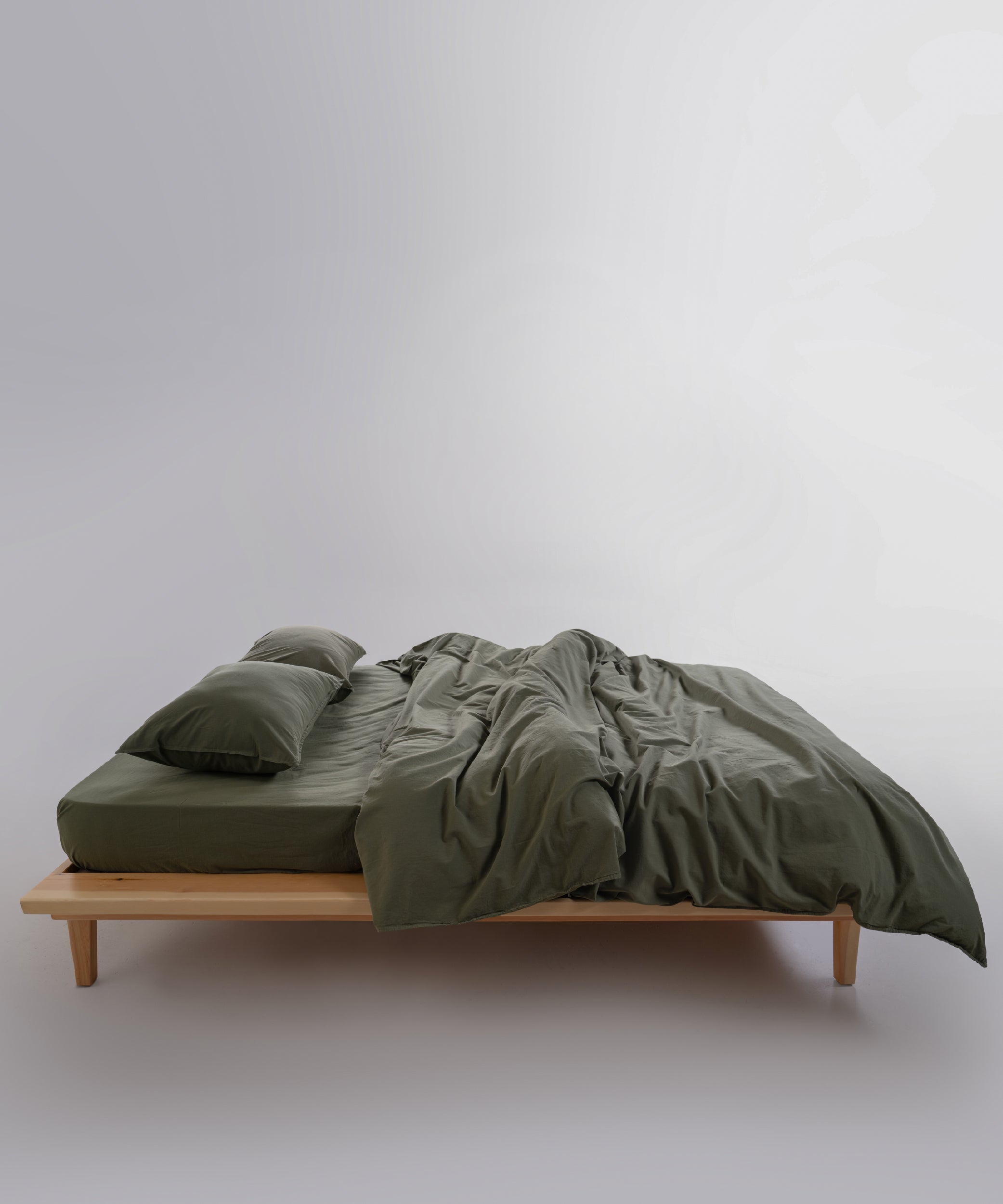 Stonewashed Ephesus 100% Soft Cotton Duvet Cover Capulet Olive