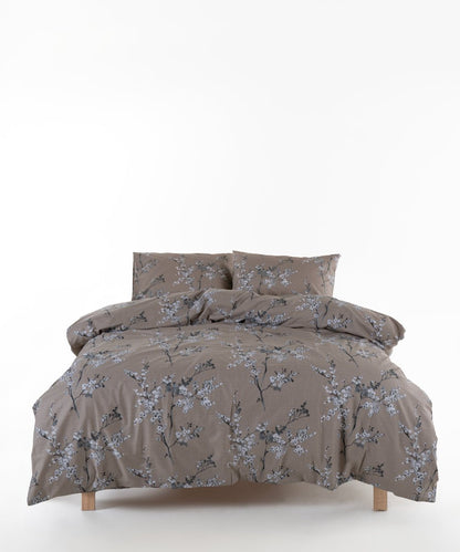 Chicory 100% Cotton Duvet Cover Set - Coffee