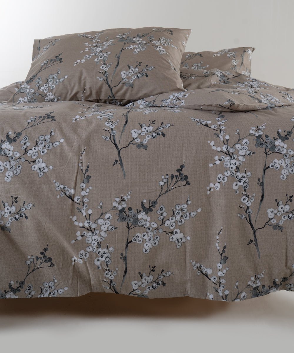 Chicory 100% Cotton Duvet Cover Set - Coffee