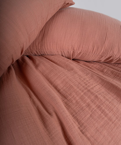 Cloud 100% Natural Cotton Gauze-Muslin Duvet Cover Set Commercer