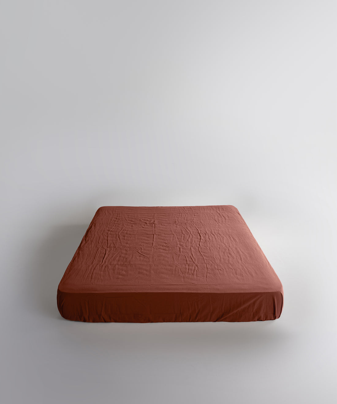 Stonewash 100% Soft Cotton Fitted Sheet Set Cinnamon Stick