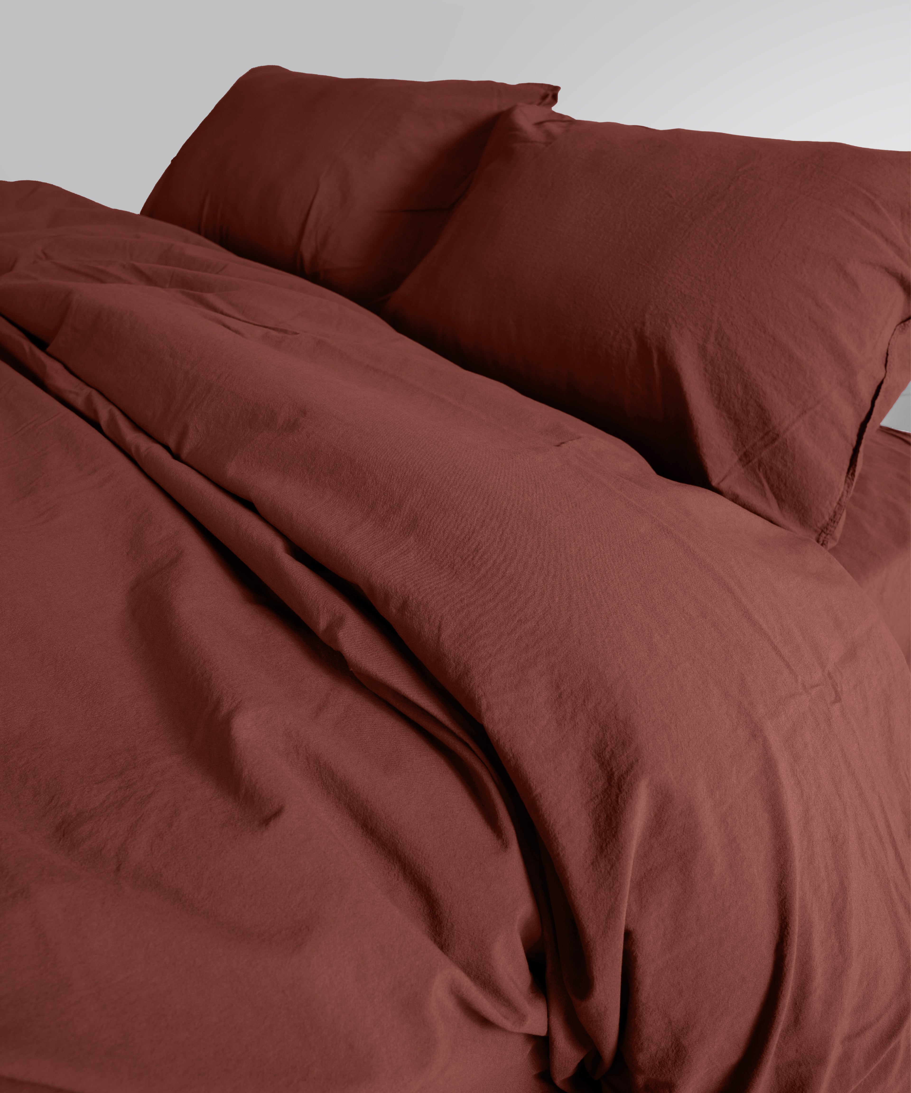 Stonewash Standart 100% Soft Cotton Pillowcase Cinnamon Stick