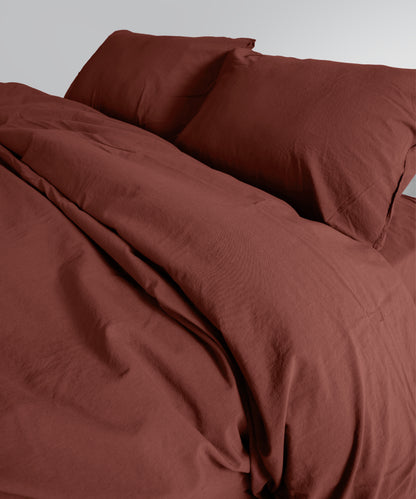Stonewash Standart 100% Soft Cotton Pillowcase Cinnamon Stick