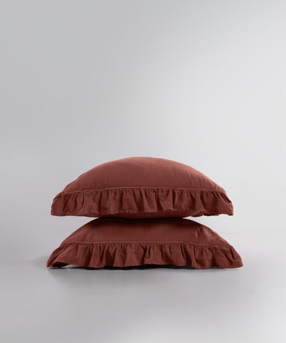 Stonewash 100% Soft Cotton Exclusive Fitted Sheet Set Cinnamon Stick